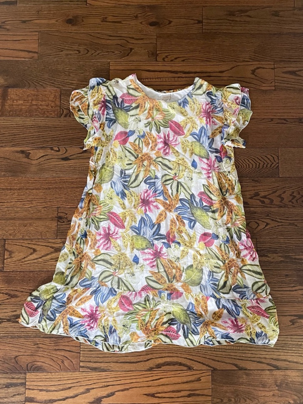 Women’s Floral Ruffle Sleeve Maxi Dress - Multicolor